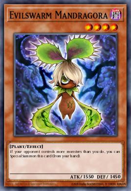 Evilswarm Mandragora Yu-Gi-Oh card