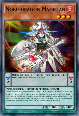Nobledragon Magician Yu-Gi-Oh card