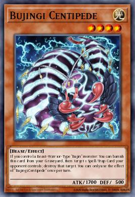 Bujingi Centipede Yu-Gi-Oh card