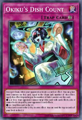 Okiku's Dish Count Yu-Gi-Oh card