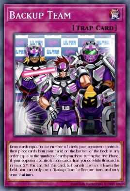 Backup Team Yu-Gi-Oh card