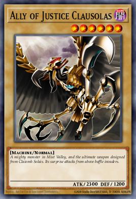 Ally of Justice Clausolas Yu-Gi-Oh card