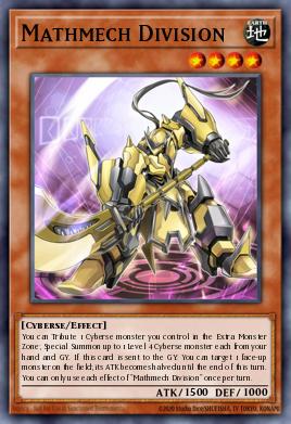 Mathmech Division Yu-Gi-Oh card