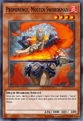 Prominence, Molten Swordsman Yu-Gi-Oh card