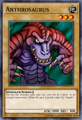 Anthrosaurus Yu-Gi-Oh card