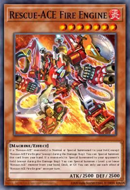 Rescue-ACE Fire Engine Yu-Gi-Oh card