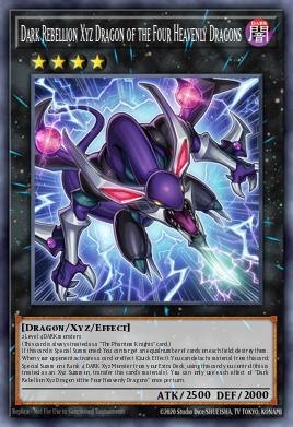 Dark Rebellion Xyz Dragon of the Four Heavenly Dragons Yu-Gi-Oh card