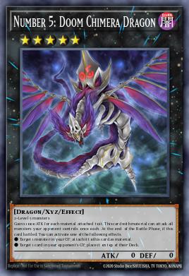 Number 5: Doom Chimera Dragon Yu-Gi-Oh card