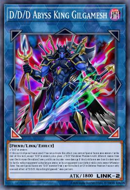 D/D/D Abyss King Gilgamesh Yu-Gi-Oh card