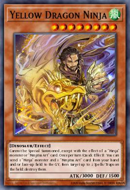 Yellow Dragon Ninja Yu-Gi-Oh card