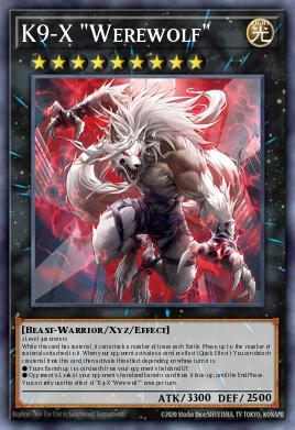 K9-X "Werewolf" Yu-Gi-Oh card