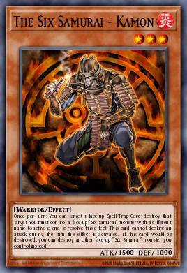 The Six Samurai - Kamon Yu-Gi-Oh card