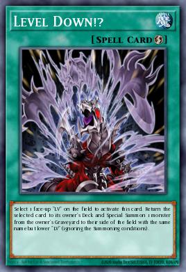 Level Down!? Yu-Gi-Oh card