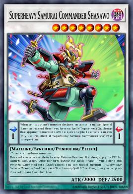 Superheavy Samurai Commander Shanawo Yu-Gi-Oh card