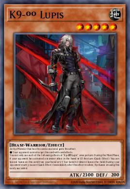 K9-ØØ Lupis Yu-Gi-Oh card