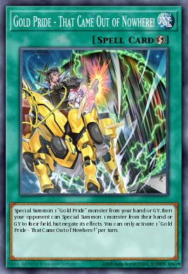Gold Pride - That Came Out of Nowhere! Yu-Gi-Oh card