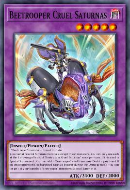 Beetrooper Cruel Saturnas Yu-Gi-Oh card