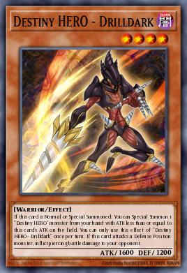 Destiny HERO - Drilldark Yu-Gi-Oh card