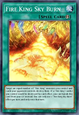 Fire King Sky Burn Yu-Gi-Oh card