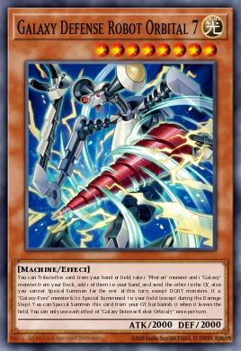 Galaxy Defense Robot Orbital 7 Yu-Gi-Oh card