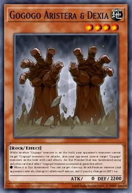 Gogogo Aristera & Dexia Yu-Gi-Oh card