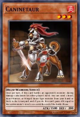 Caninetaur Yu-Gi-Oh card