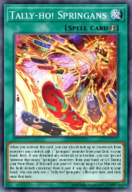 Tally-ho! Springans Yu-Gi-Oh card