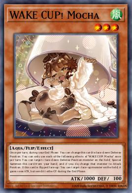 WAKE CUP! Mocha Yu-Gi-Oh card