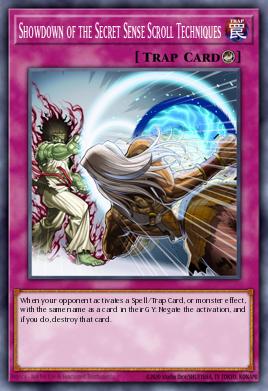 Showdown of the Secret Sense Scroll Techniques Yu-Gi-Oh card