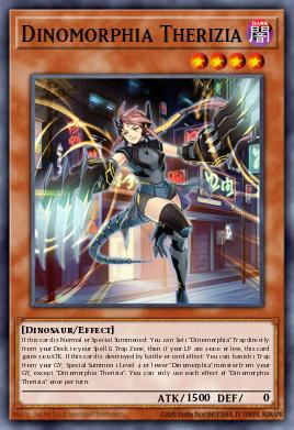 Dinomorphia Therizia Yu-Gi-Oh card
