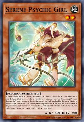 Serene Psychic Girl Yu-Gi-Oh card