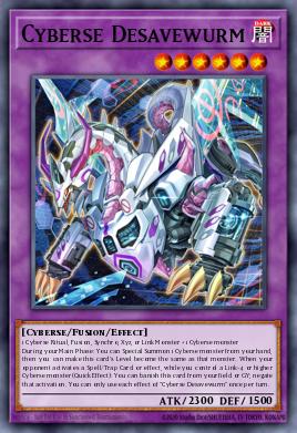 Cyberse Desavewurm Yu-Gi-Oh card