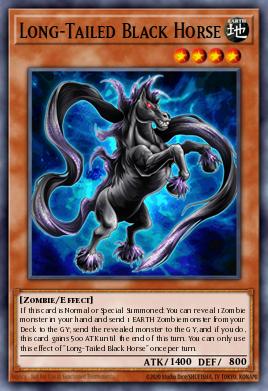 Long-Tailed Black Horse Yu-Gi-Oh card
