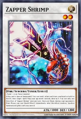 Zapper Shrimp Yu-Gi-Oh card