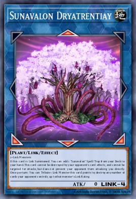 Sunavalon Dryatrentiay Yu-Gi-Oh card