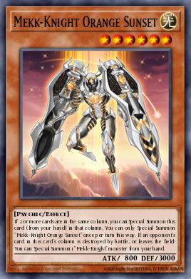 Mekk-Knight Orange Sunset Yu-Gi-Oh card