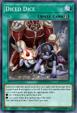 Diced Dice Yu-Gi-Oh card