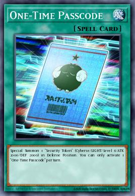 One-Time Passcode Yu-Gi-Oh card