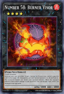 Number 58: Burner Visor Yu-Gi-Oh card