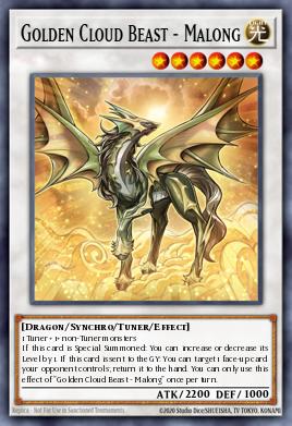 Golden Cloud Beast - Malong Yu-Gi-Oh card