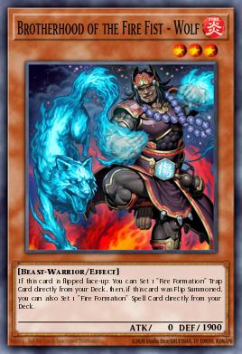 Brotherhood of the Fire Fist - Wolf Yu-Gi-Oh card