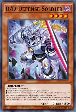 D/D Defense Soldier Yu-Gi-Oh card