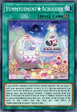 Yummyusment★Acroquey Yu-Gi-Oh card