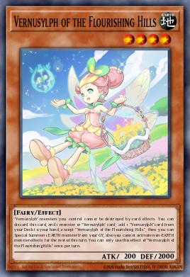 Vernusylph of the Flourishing Hills Yu-Gi-Oh card