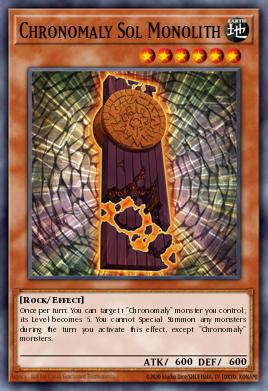 Chronomaly Sol Monolith Yu-Gi-Oh card