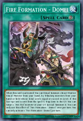 Fire Formation - Domei Yu-Gi-Oh card