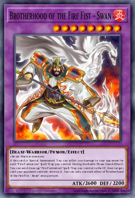 Brotherhood of the Fire Fist - Swan Yu-Gi-Oh card