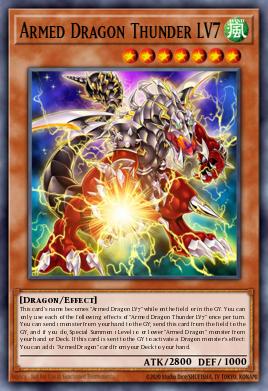 Armed Dragon Thunder LV7 Yu-Gi-Oh card