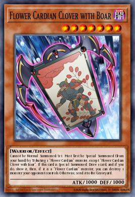Flower Cardian Clover with Boar Yu-Gi-Oh card