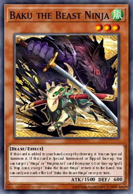 Baku the Beast Ninja Yu-Gi-Oh card